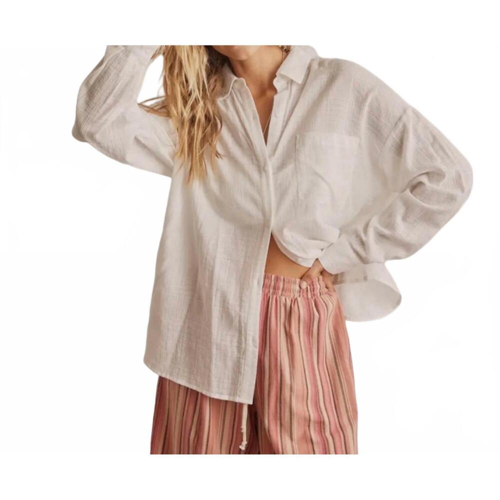 NEW IN FEBRUARY danielle button down top in off white